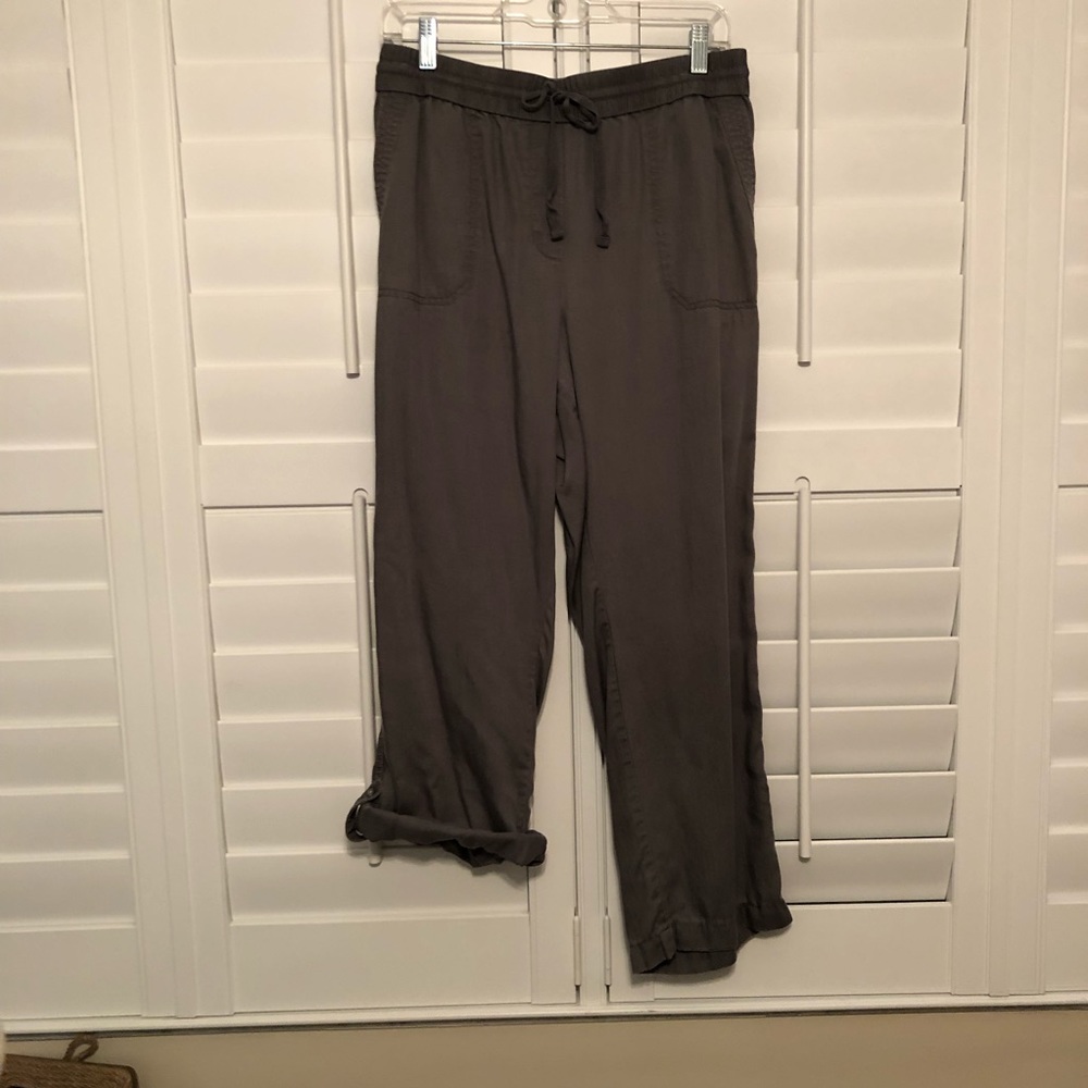 LOFTOutlet grey elastic waist drawstring pants XL